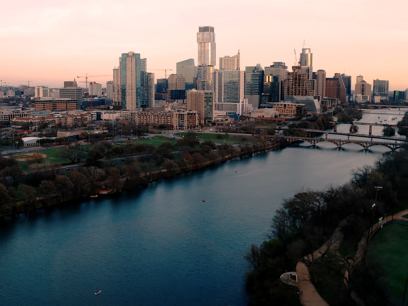 Austin skyline background for law firm video production services